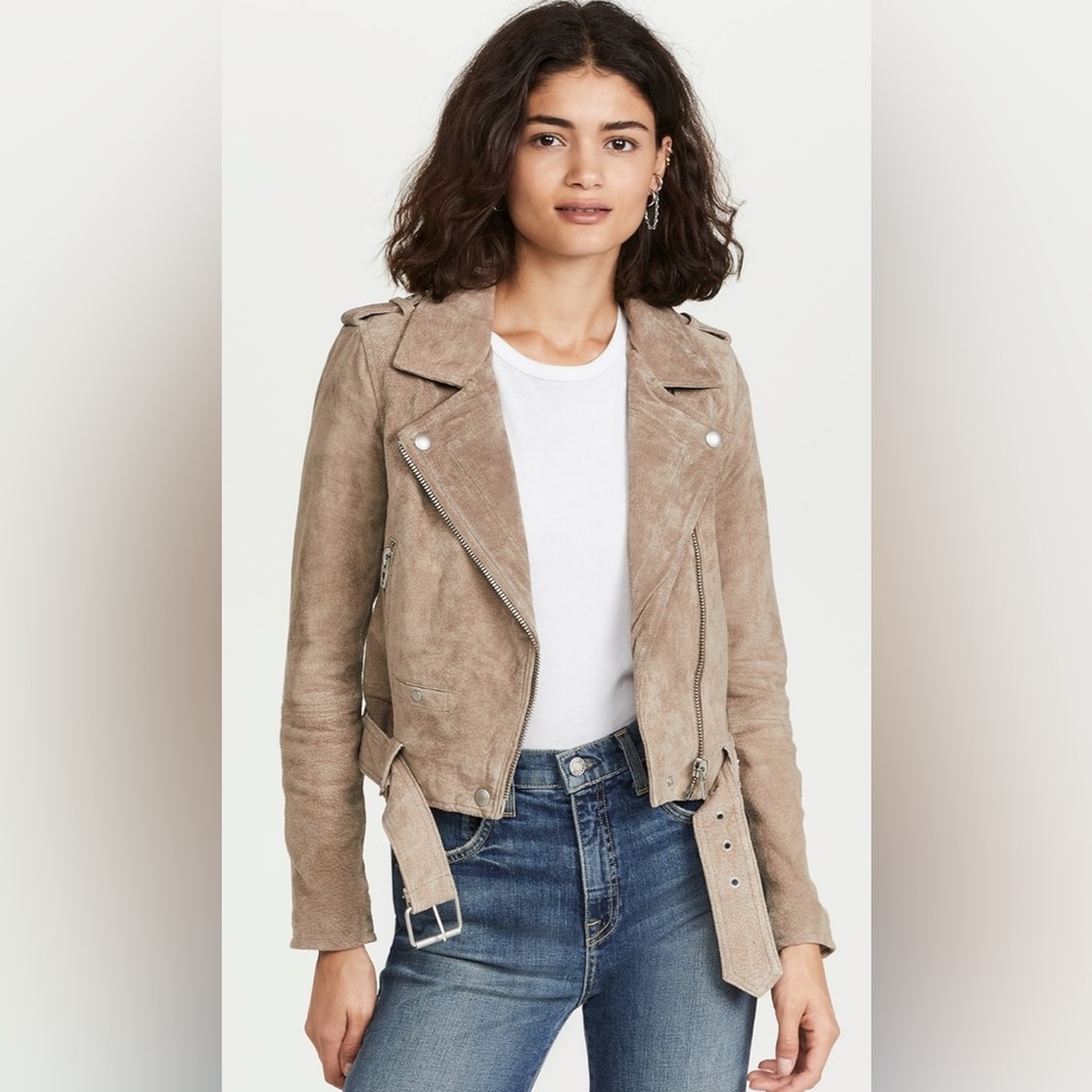 Blank NYC Taupe Leather Jacket